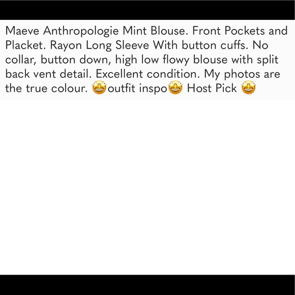 💚Anthropologie Maeve Mint Blouse - Picture 7 of 7
